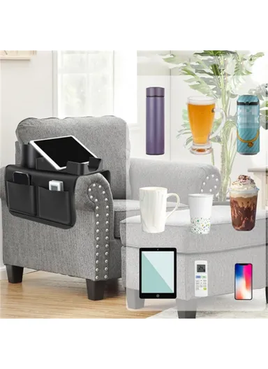 53x32cm Sofa Armrest Tray Silicone Cup Holder Chair Couch Recliner Remote Control Cellphone Organizer