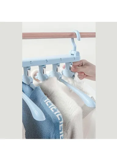 Multi-Function Magic Hanger Folding Multi-Layer Household Wardrobe Storage Rack - Pink