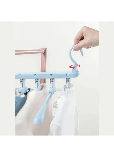 Multi-Function Magic Hanger Folding Multi-Layer Household Wardrobe Storage Rack - Pink