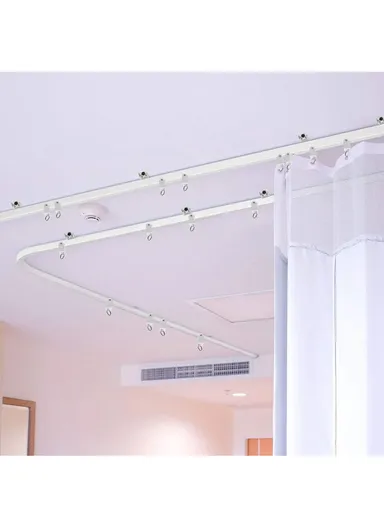 3m Curtain Track Bendable Silent Curtain Rail Flexible Curtain Track Set with Accessories
