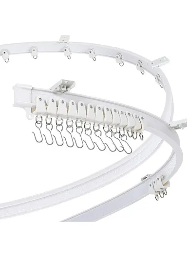 3m Curtain Track Bendable Silent Curtain Rail Flexible Curtain Track Set with Accessories