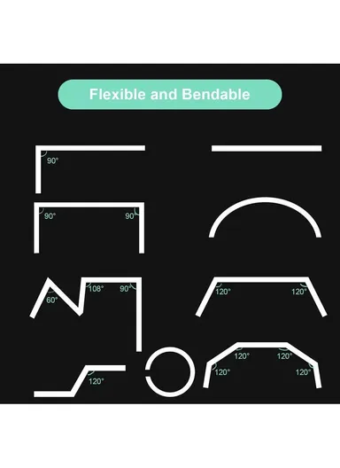 3m Curtain Track Bendable Silent Curtain Rail Flexible Curtain Track Set with Accessories