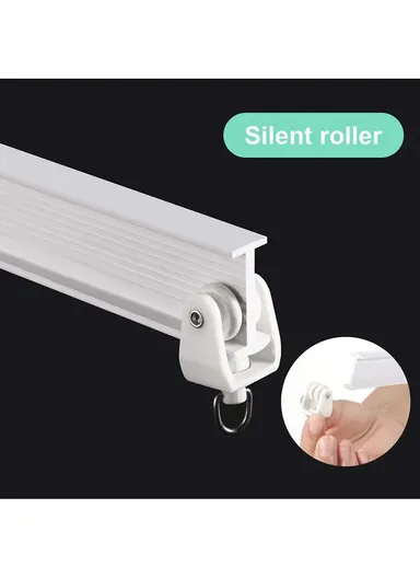 3m Curtain Track Bendable Silent Curtain Rail Flexible Curtain Track Set with Accessories