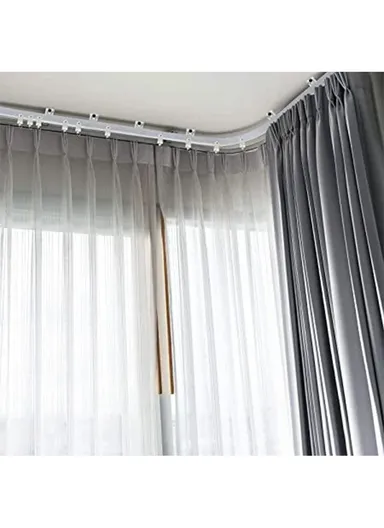 1m Curtain Track Bendable Silent Curtain Rail Flexible Curtain Track Set with Accessories