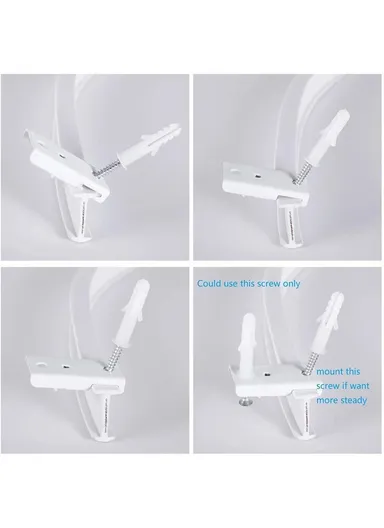 1m Curtain Track Bendable Silent Curtain Rail Flexible Curtain Track Set with Accessories