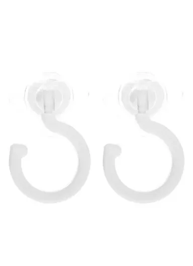 2PCS Rotation ABS+AS Adhesive Hanger Strong Bearing Capacity Hook for Kitchen Living Room Bathroom - White