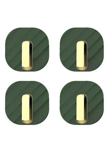 4Pcs Kitchen Bedroom Punch Free Wall Hanger Waterproof Traceless Hook YM802 - Green