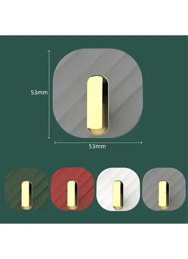 4Pcs Kitchen Bedroom Punch Free Wall Hanger Waterproof Traceless Hook YM802 - Green
