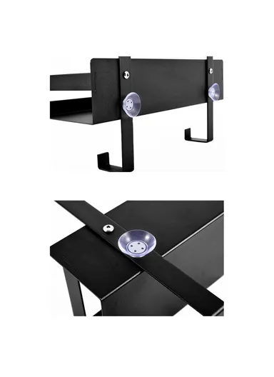 Drill Free Bathroom Door Hanging Basket Space Saving Organizer Shelf, Style A / Single Layer