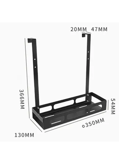 Drill Free Bathroom Door Hanging Basket Space Saving Organizer Shelf, Style A / Single Layer