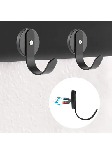 Strong Magnetic Metal Hanger Home Kitchen Hanging Hook for Towel Coat Umbrella Key - Bent / S