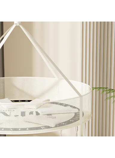 40CM Round Single-Layer Net Pocket Drying Basket Mesh Sweater Hanging Drying Rack (80g High Density Mesh Cloth)