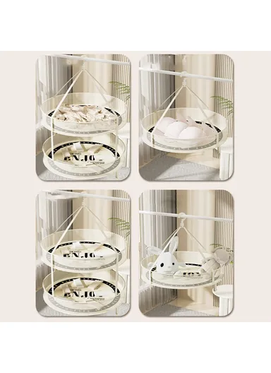 40CM Round Single-Layer Net Pocket Drying Basket Mesh Sweater Hanging Drying Rack (80g High Density Mesh Cloth)