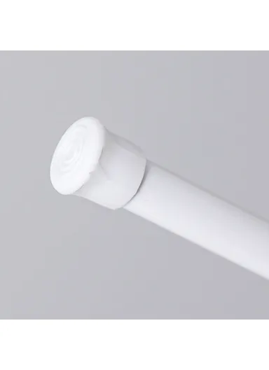 30-50CM Expandable Tension Rod Towel Curtain Rod Telescopic Wardrobe Bathroom Clothes Hanger Pole with 2 Rod Holder Hooks - Transparent