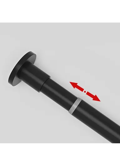 50cm-90cm Adjustable Anti-dust Multi-functional Shower Curtain Rod Windows Curtain Rods for Kitchen Bathroom Cupboard Wardrobe - White / Telescopic