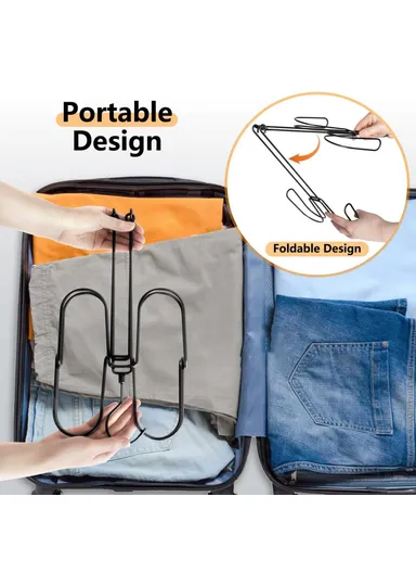 Foldable Hat Organizer Rack Space Saving Iron Art Hanging Hooks for Bags Belts Ties