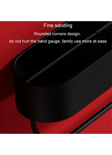 40cm Bathroom Storage Shelf Space Aluminum Toilet Storage Rack with Towel Rod 5303 - Black