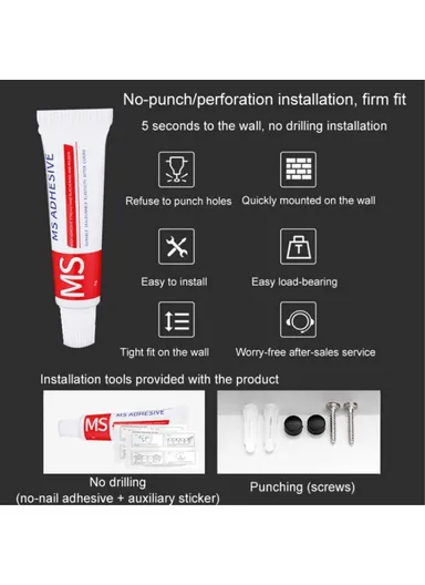 40cm Bathroom Storage Shelf Space Aluminum Toilet Storage Rack with Towel Rod 5303 - Matte White