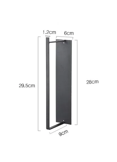 Wall-Mounted Metal Storage Shelf for Cloth Hanger Towel Adhesive Storage Rack - White