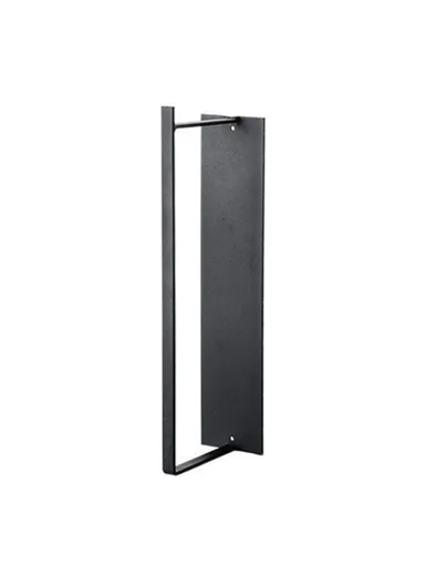 Wall-Mounted Metal Storage Shelf for Cloth Hanger Towel Adhesive Storage Rack - Black