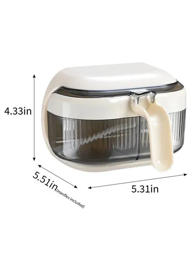 Spice Rack Wall Mounted No Drill Kitchen Organizer Multi-Functional Seasoning Container Set with Sealed Lids - Beige