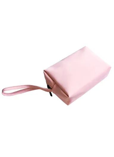 Power Bank Cable Flash Drive PU Leather Storage Bag Electronic Organizer - Pink