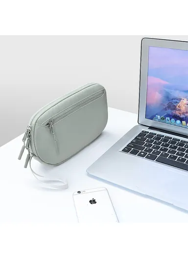 Electronics Organizer Travel Case Water Resistant Cable Organizer Bag, Size S SM15 - Light Green