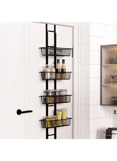 8-Tier Hanging Organizer Multi Layer Door Storage Rack No Drill Design for Kitchen, Bedroom, Bathroom