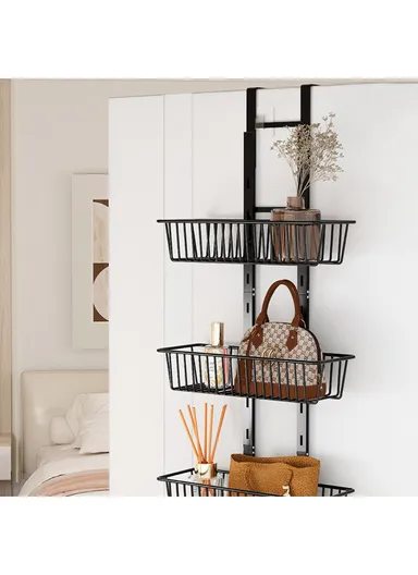 8-Tier Hanging Organizer Multi Layer Door Storage Rack No Drill Design for Kitchen, Bedroom, Bathroom