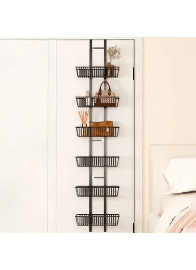 8-Tier Hanging Organizer Multi Layer Door Storage Rack No Drill Design for Kitchen, Bedroom, Bathroom