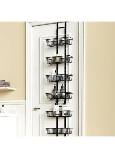 8-Tier Hanging Organizer Multi Layer Door Storage Rack No Drill Design for Kitchen, Bedroom, Bathroom