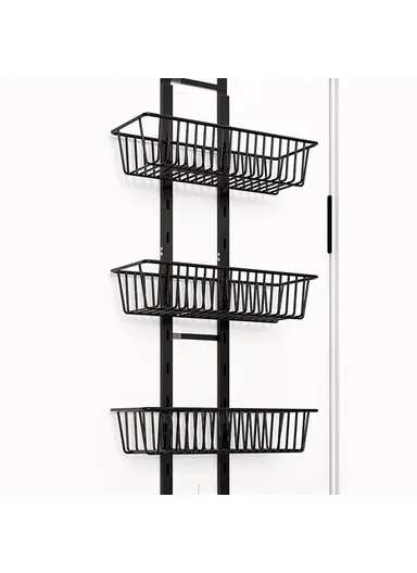 3 Tier Hanging Organizer Multi Layer Door Storage Rack No Drill Design for Kitchen Bedroom Bathroom