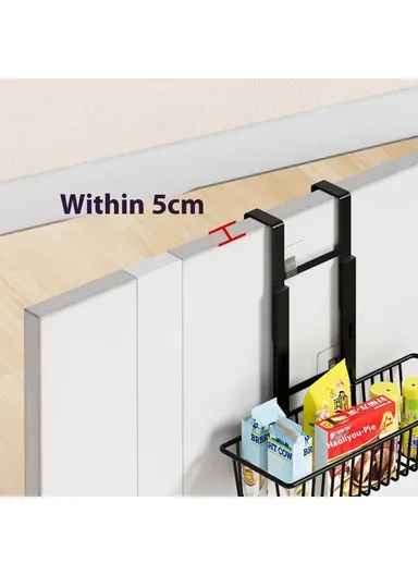 3 Tier Hanging Organizer Multi Layer Door Storage Rack No Drill Design for Kitchen Bedroom Bathroom