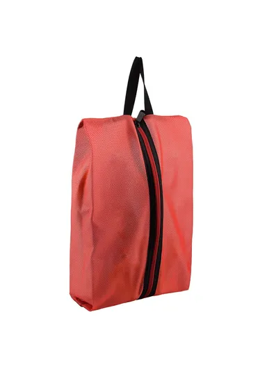 Waterproof TPU Shoe Bag Portable Travel Footwear Organizer Storage Pouch - Red