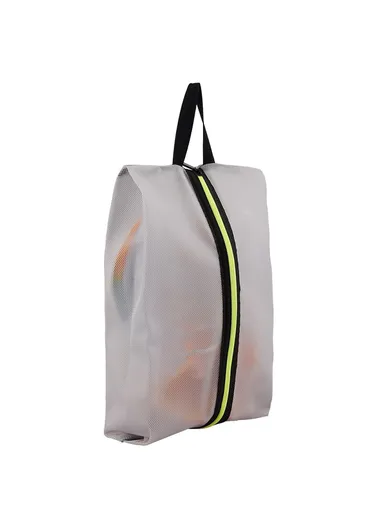 Waterproof TPU Shoe Bag Portable Travel Footwear Organizer Storage Pouch - Dark Grey