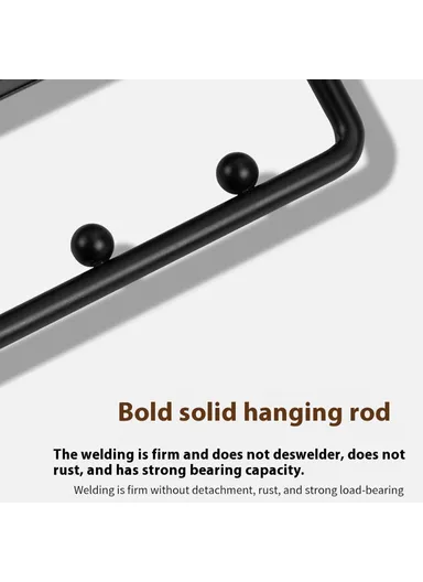 18 Inch Wardrobe Closet Slide Rail Pull-Out Clothes Hanging Rod Metal Pants Hanger Rack - Silver