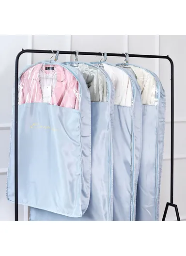 150x58x9 Extra Large Size Clothes Hanging Dustproof Moisture-proof Cover Home Clothes Protective Storage Bag TB-0500 - Blue
