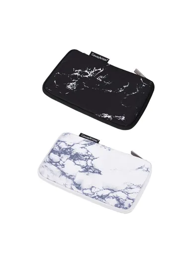 Marble Pattern Printing Digital Accessories Carrying Bag Mouse Earphone Power Bank Storage Pouch H32-S21 - White
