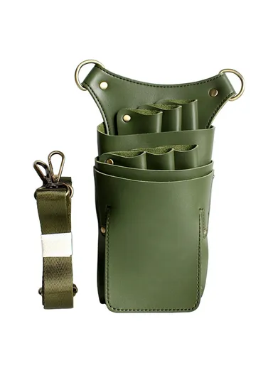 Hairdresser Scissor Bag Hair Cutting Hairdressing Tools Storage Holster Barber Leather Waist Pouch - Light Green