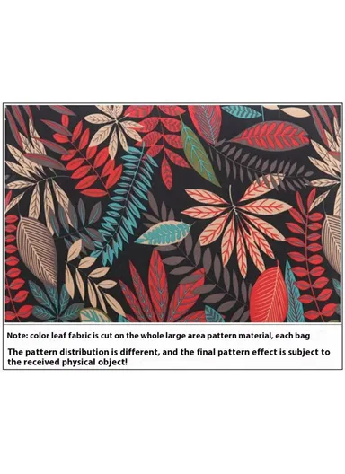 20x16cm USB Flash Drive Storage Pouch 20-Grid U-Disk Zipper Bag - Colorful Leaves / Blue Bottom