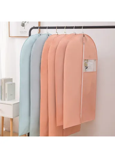 60x100cm Garment Cover Clothes Dust Protector Non Woven Fabric Storage Bag for Coats Suits - Pink