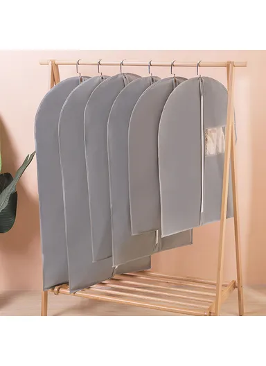 60x100cm Garment Cover Clothes Dust Protector Non Woven Fabric Storage Bag for Coats Suits - Pink