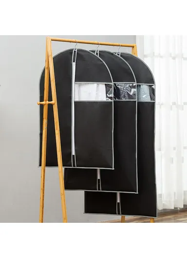 60x100cm Garment Cover Clothes Dust Protector Non Woven Fabric Storage Bag for Coats Suits - Pink