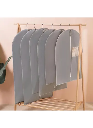 60x80cm Garment Cover Clothes Dust Protector Non Woven Fabric Storage Bag for Coats Suits - Sky Blue
