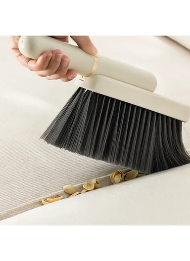 Hand Broom Brush, Bristle Cleaning Brush for Sweeping Car Bed Couch Desk Sofa A5542 - White