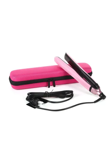 Hair Curler Hard Shell Storage Bag Multifunctional Waterproof Shockproof Straightener Organizer Case - Purple