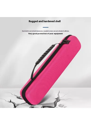 Hair Curler Hard Shell Storage Bag Multifunctional Waterproof Shockproof Straightener Organizer Case - Purple