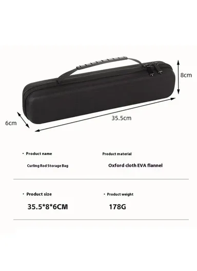 Hair Curler Hard Shell Storage Bag Multifunctional Waterproof Shockproof Straightener Organizer Case - Purple