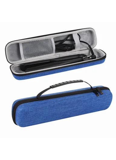 Hair Curler Hard Shell Storage Bag Multifunctional Waterproof Shockproof Straightener Organizer Case - Sapphire