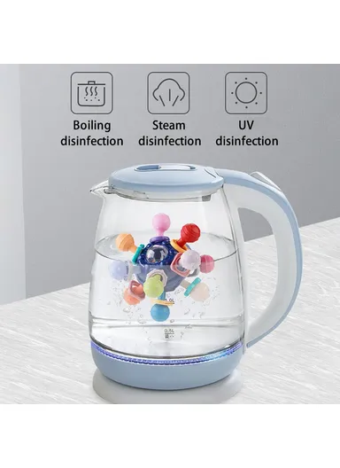 Baby Teething Toys Sensory Baby Chew Toys Teething Ball Teethers Toys Grasping Activities Baby Toys (No FDA, BPA-Free) - Navy Blue